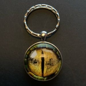 The reptile eye key chain